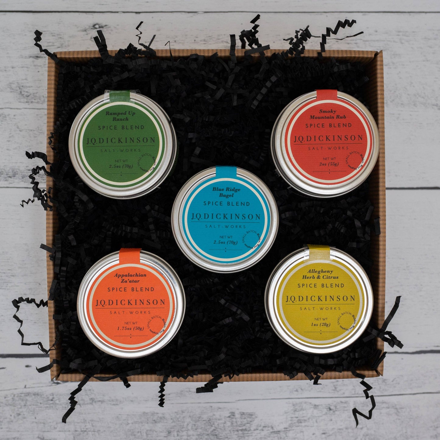 J.Q. Dickinson Spice Blends. Available in 5 Flavors