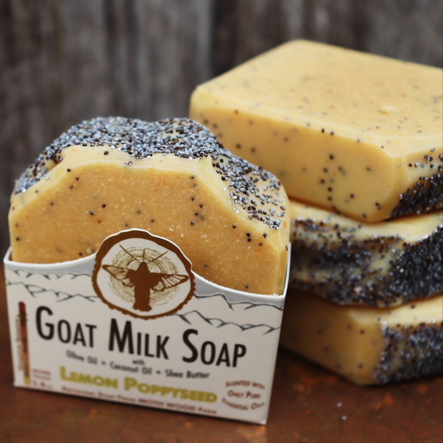 Moth Wood Farm Lemon Poppyseed Goat Milk Soap