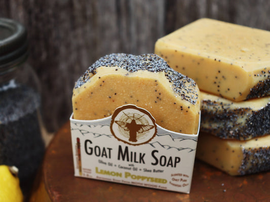 Moth Wood Lemon Poppyseed Goat Milk Soap