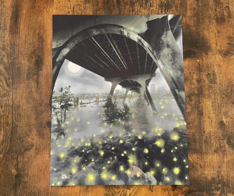 Richmond’s Manchester Bridge 11x14 Print by RVA Coffee Stain