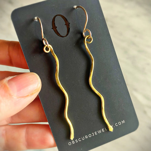 Obscuro Snake Wave Earrings