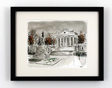 The Rotunda at The University of Virginia 8X10 Fine Art Print