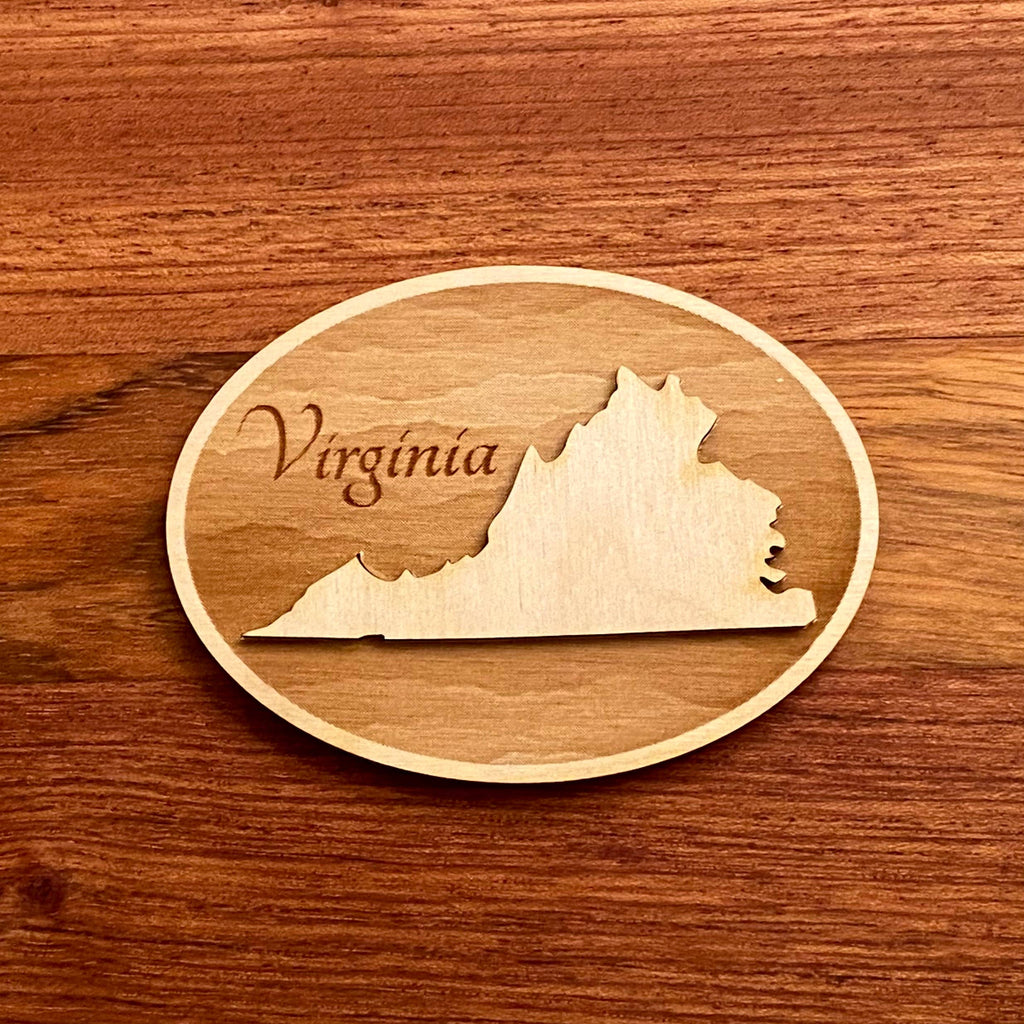 Virginia State- Laser Engraved Magnet