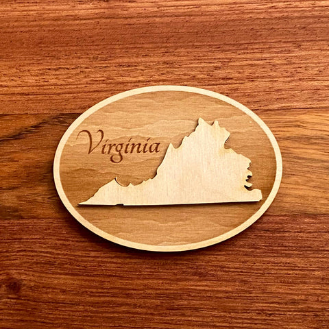 Virginia State- Laser Engraved Magnet
