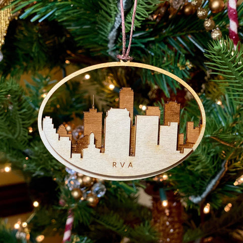 RVA Skyline - Laser Engraved Ornament