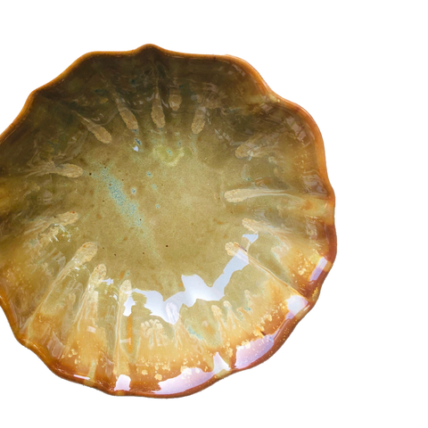 Bay Pottery Large Rippled Bowl (Available in Two Color Glazes)