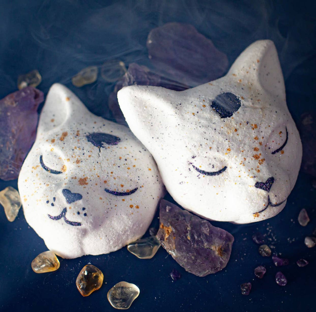 Moon Kitty Cat Crystal Bath Bomb