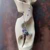 ObscurO Jewelry Amethyst with Antler Statement Necklace