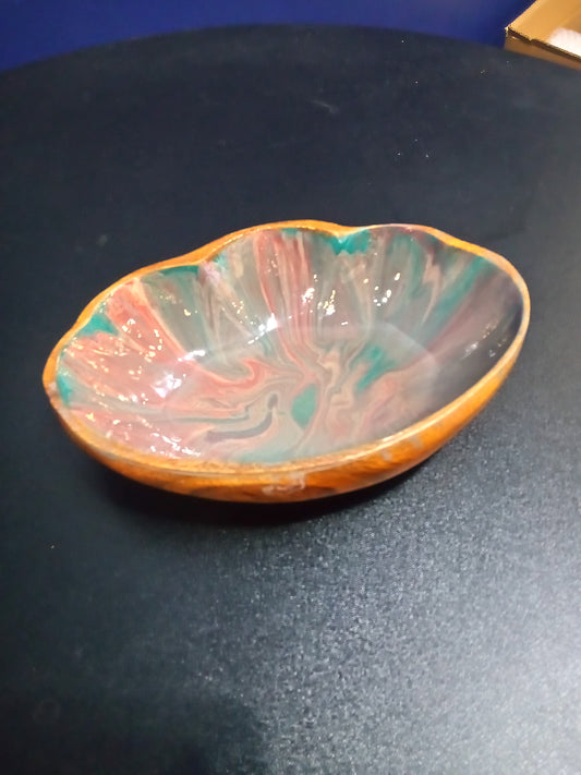 Small/Medium Hand Painted Resin Vintage Bowls (Various Shapes & Colors)