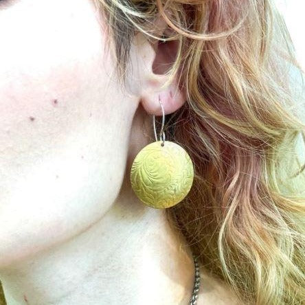 ObscurO Jewelry Big Brass Circle Earrings