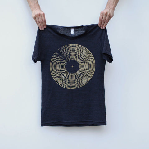 MENS GOLD RECORD MUSIC LOVER VINYL RECORD