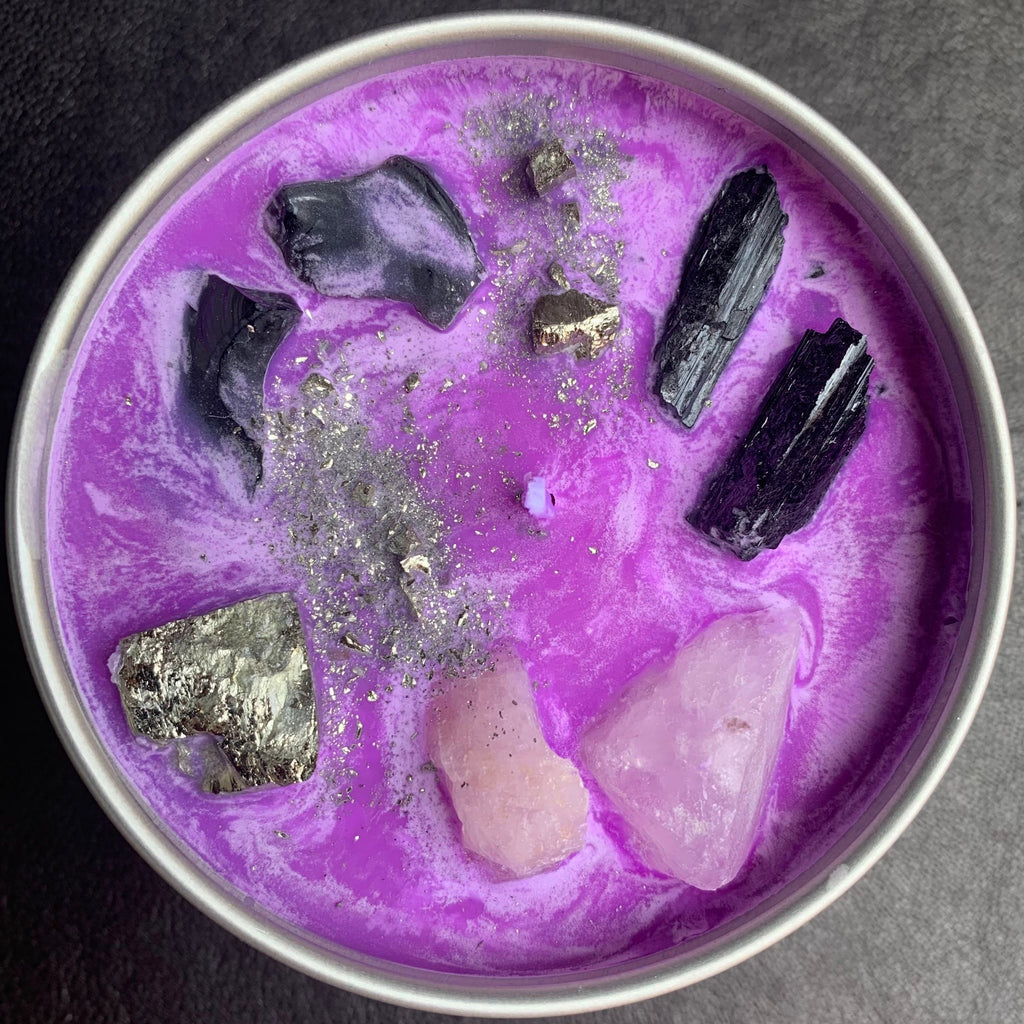 "Love Potion” 8oz Travel Hand-Poured Soy Purple Candle