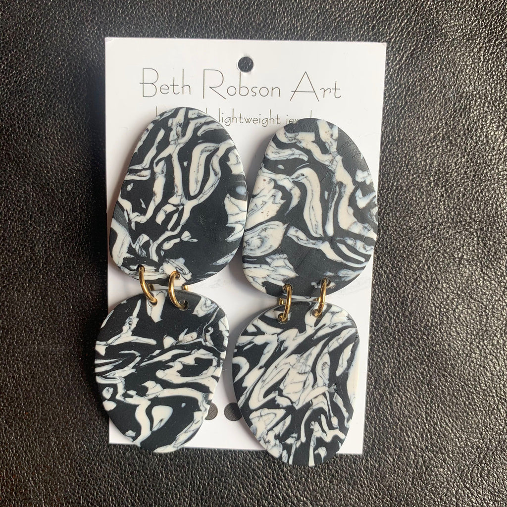 Beth Robson Art Zebra Earrings
