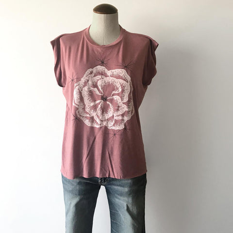 Blackbird Supply Co Wm Cactus Muscle Tee in Rose